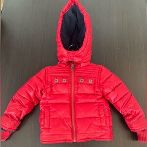 Tommy Hilfiger Red Hooded Puffer Jacket